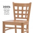 Bowery Hill Wood Commercial Grade Set of Two Counter Stools in Natural
