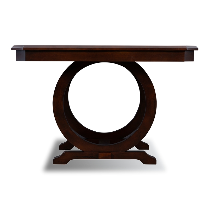 Bowery Hill Wood Square Sleek and Contemporary Gathering Table in Cherry