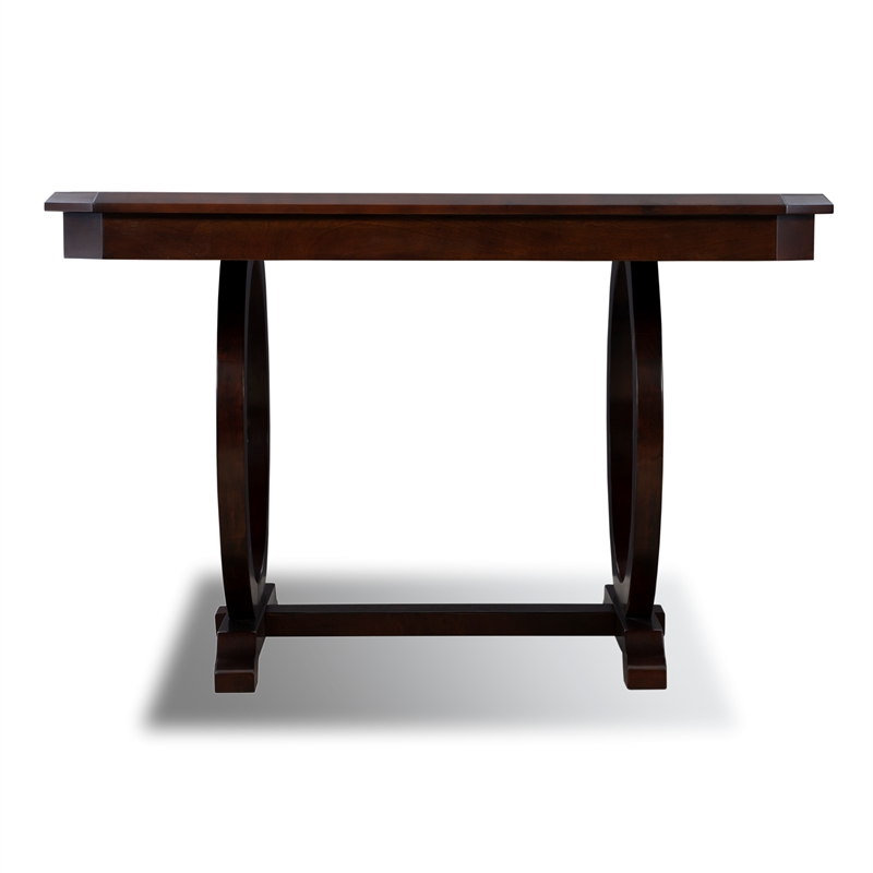 Bowery Hill Wood Square Sleek and Contemporary Gathering Table in Cherry