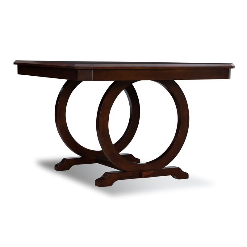 Bowery Hill Wood Square Sleek and Contemporary Gathering Table in Cherry