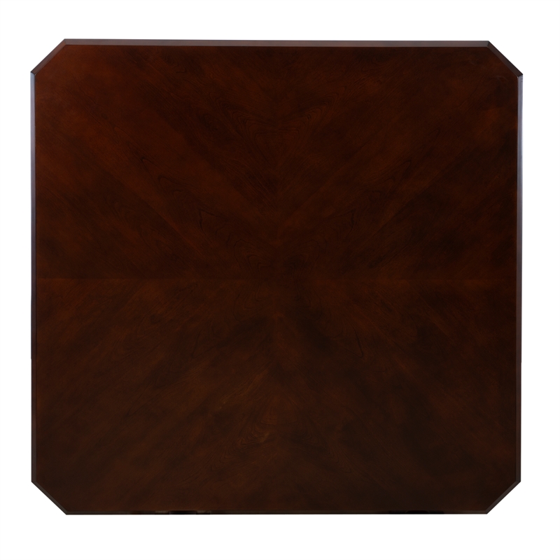Bowery Hill Wood Square Sleek and Contemporary Gathering Table in Cherry