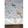 Bowery Hill Printed Faux Rabbit Blinx Polyester 8'x10' Area Rug in Ivory