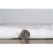 Bowery Hill Printed Faux Rabbit Blinx Polyester 8'x10' Area Rug in Ivory