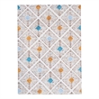Bowery Hill Printed Faux Rabbit Blinx Polyester 8'x10' Area Rug in Ivory