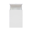 Bowery Hill Wood File Cabinet with 3 Drawers Rolling Castors in Pure White