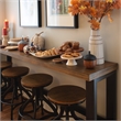 Bowery Hill Metal Adjustable Height Backless Stools Set of 2 in Dark Gunmetal