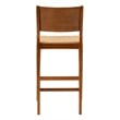 Bowery Hill Wood 2 Tone Barstools Handwoven Rope Seat Set of 2 in Brown Stain