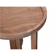 Bowery Hill Contemporary Round Wood End Table with Tray Top in Natural