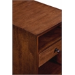 Bowery Hill Brown Mid-Century Modern Wood Chairside End Table with Power