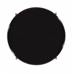 Bowery Hill Round Enameled Black Metal & Wood Tray Top Coffee Table with Storage