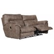 Bowery Hill Modern Power Reclining Sofa in Brown Polyester Fabric