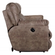 Bowery Hill Modern Power Reclining Sofa in Brown Polyester Fabric