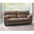 Bowery Hill Modern Power Reclining Sofa in Brown Polyester Fabric