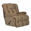 Bowery Hill Chaise Rocker Recliner in Brown Polyester Fabric