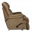 Bowery Hill Chaise Rocker Recliner in Brown Polyester Fabric