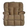 Bowery Hill Chaise Rocker Recliner in Brown Polyester Fabric