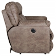 Bowery Hill Power Reclining Loveseat in Brown Polyester Fabric