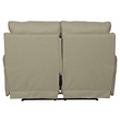 Bowery Hill Lay Flat Reclining Loveseat in Beige Polyester Fabric