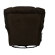 Bowery Hill Chaise Swivel Glider Recliner in Brown Polyester Fabric