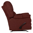 Bowery Hill Rocker Recliner in Sangria Red Polyester Microfiber Fabric