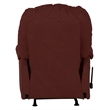 Bowery Hill Rocker Recliner in Sangria Red Polyester Microfiber Fabric
