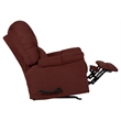 Bowery Hill Rocker Recliner in Sangria Red Polyester Microfiber Fabric
