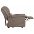 Bowery Hill Power Lift Lay-Flat Recliner with Gray Disinfectable PU Fabric