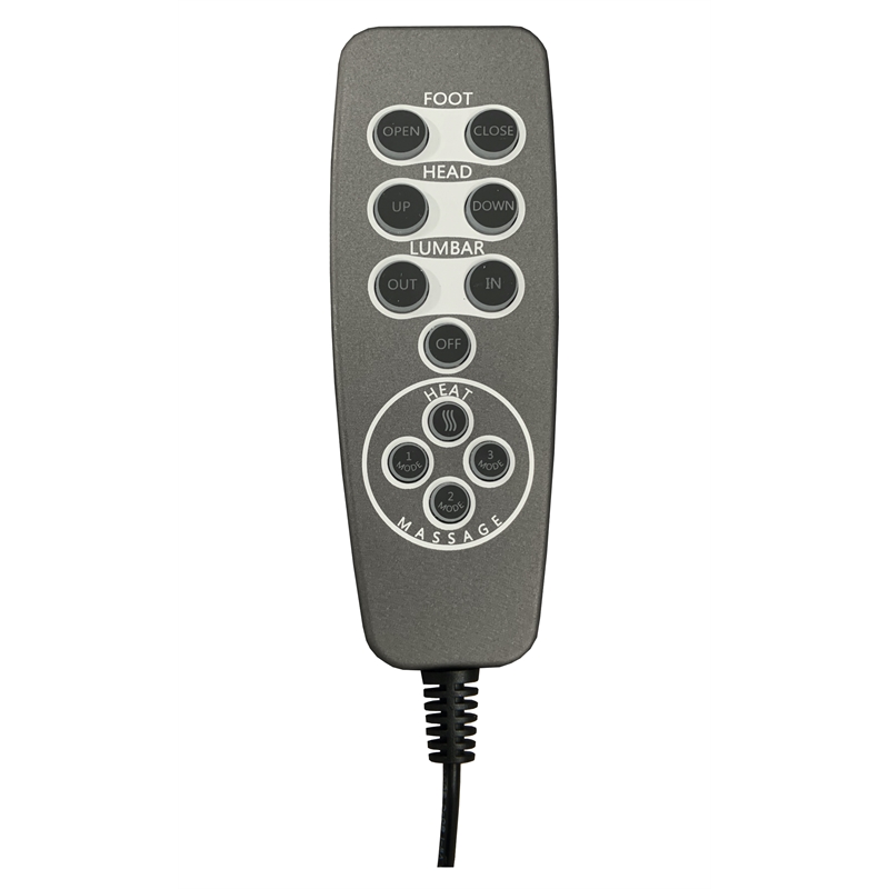 Bowery Hill Power Rocker Recliner with Heat & Massage in Brown Polyester Fabric