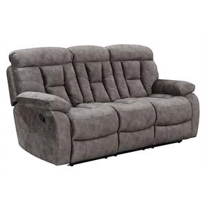 Bowery Hill Contemporary Recliner Sofa in Mushroom Gray Finish