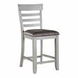 Bowery Hill Contemporaryy Wood Counter Chair in Stone Gray Finish
