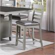 Bowery Hill Contemporaryy Wood Counter Chair in Stone Gray Finish