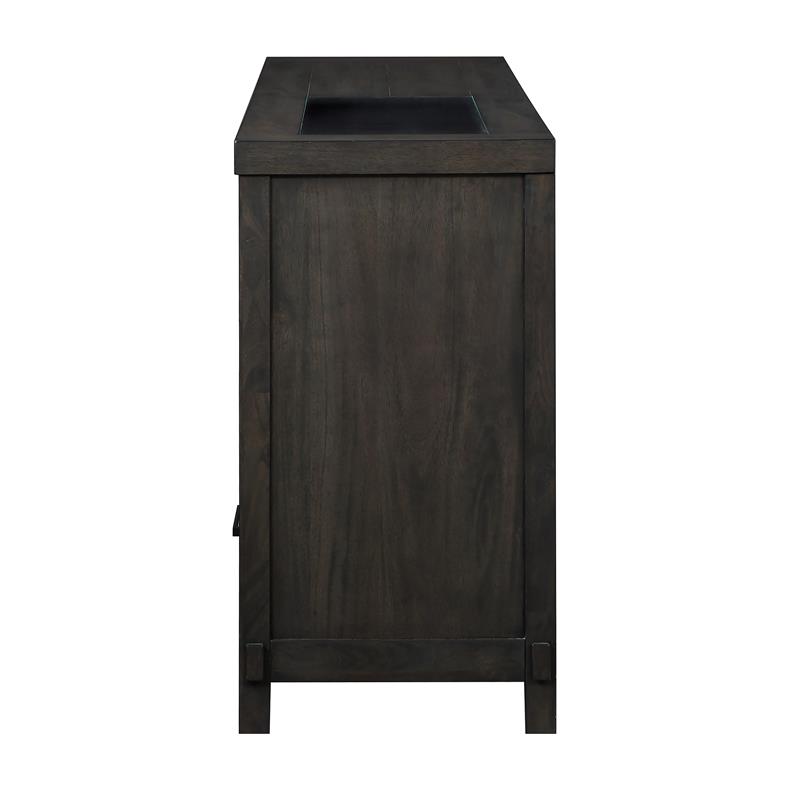 Bowery Hill Modern Farmhouse Dusky Cedar Brown Finish Wood Server