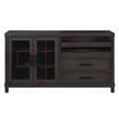Bowery Hill Modern Farmhouse Dusky Cedar Brown Finish Wood Server
