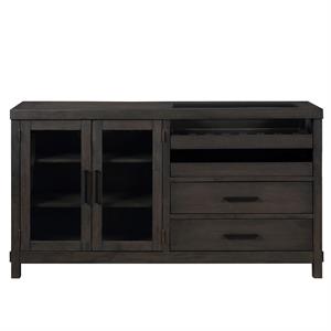 Bowery Hill Modern Farmhouse Dusky Cedar Brown Finish Wood Server