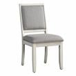 Bowery Hill Contemporary Wood Parsons Chair in Weathered White