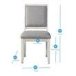 Bowery Hill Contemporary Wood Parsons Chair in Weathered White