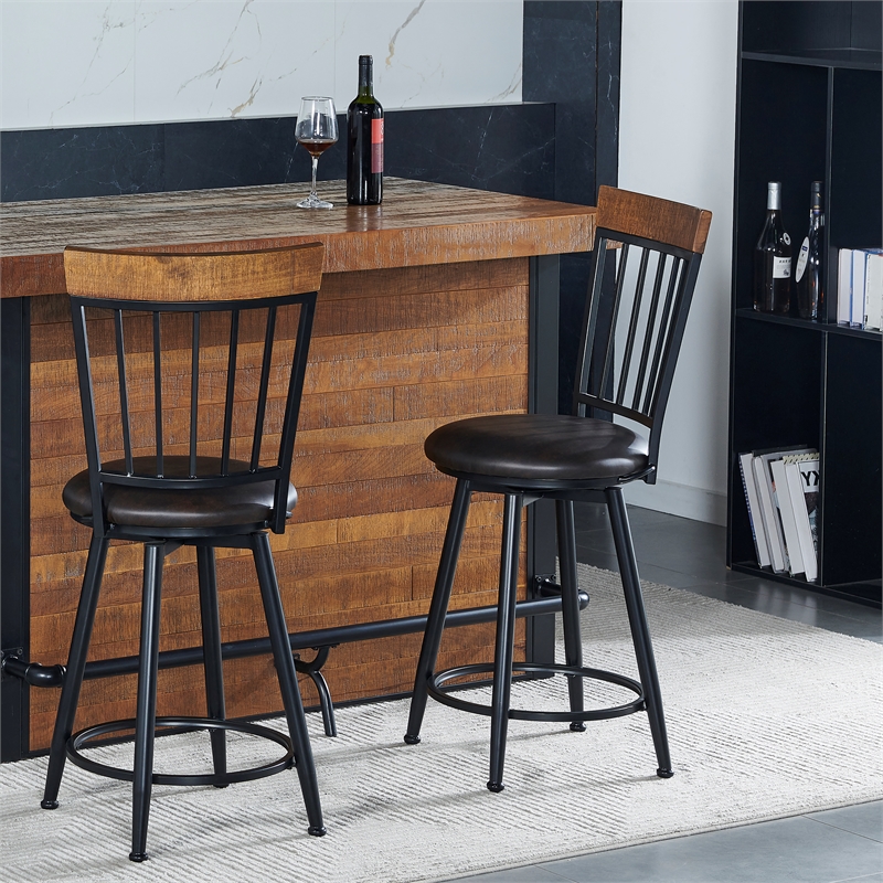 Bowery Hill Contemporary Chestnut Wood Finish 3-piece Home Bar