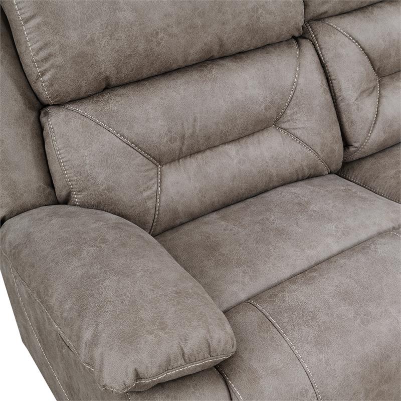 Bowery Hill Contemporary Desert Sand 3-Piece Reclining Sectional