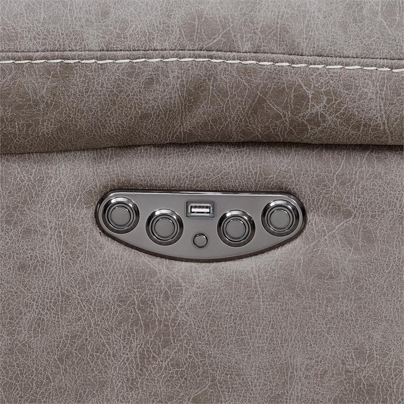 Bowery Hill Contemporary Desert Sand 3-Piece Reclining Sectional