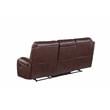 Bowery Hill Contemporary Brown Faux Leather Manual Recliner Sofa