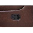 Bowery Hill Contemporary Brown Faux Leather Manual Recliner Sofa