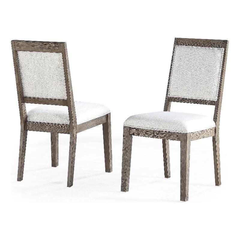 Bowery Hill Assembled Modern Wood Side Chair in Washed Gray Oak Finish