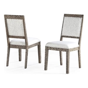 Bowery Hill Assembled Modern Wood Side Chair in Washed Gray Oak Finish