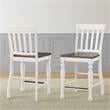 Bowery Hill Modern Two-tone Ivory and Dark Oak Counter Chair