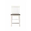Bowery Hill Modern Two-tone Ivory and Dark Oak Counter Chair