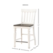 Bowery Hill Modern Two-tone Ivory and Dark Oak Counter Chair