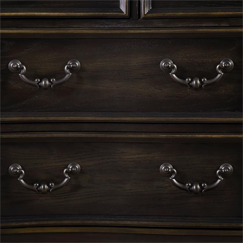 Bowery Hill Multi-step Molasses Wood 5-drawer Lift Top Chest