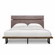 Bowery Hill Solid Wood Queen Platform Bed in Distressed Cocoa