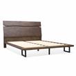 Bowery Hill Solid Wood Queen Platform Bed in Distressed Cocoa