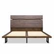 Bowery Hill Solid Wood Queen Platform Bed in Distressed Cocoa